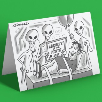 Abductee Of The Month Greetings Card