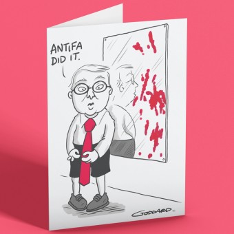 Antifa Did It Greetings Card