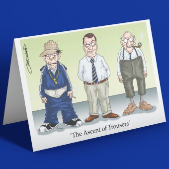 The Ascent of Trousers Greetings Card