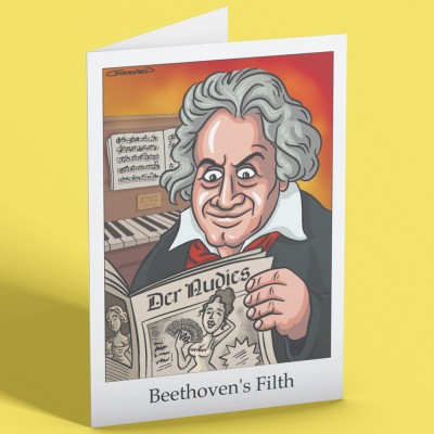 Beethoven's Filth Greetings Card