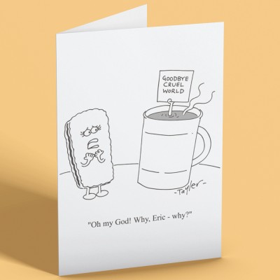 Biscuit Suicide Greetings Card