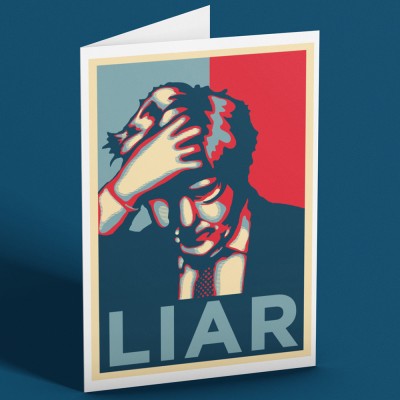 Boris Johnson "Liar" Greetings Card