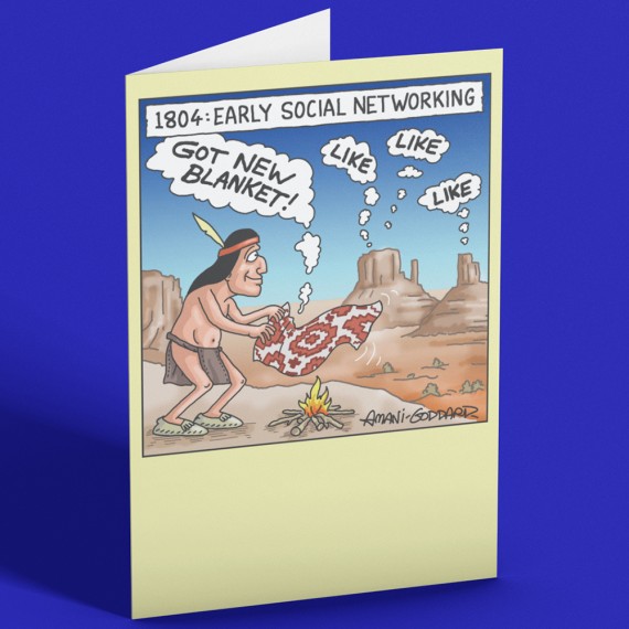 Early Social Networking Greetings Card