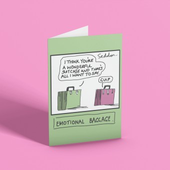 Emotional Baggage Greetings Card