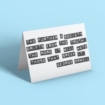 George Orwell "Truth" Quote Greetings Card