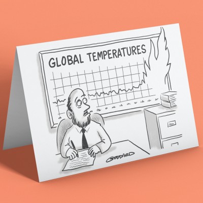 Global Temperatures Greetings Card