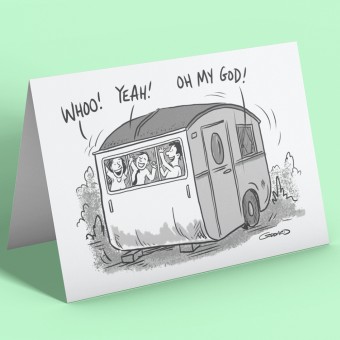 Ecstatic Caravan Greetings Card