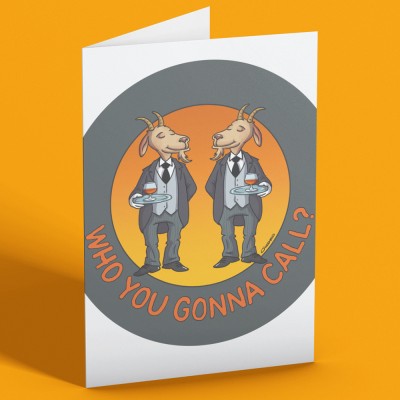 Goat Butlers Greetings Card