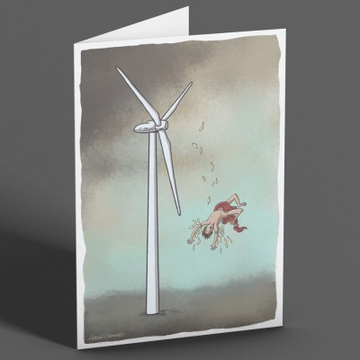 Icarus Wind Farm Greetings Card