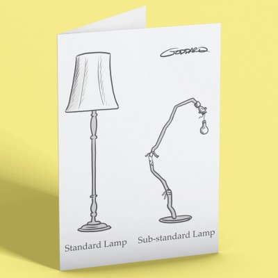 Sub-Standard Lamp Greetings Card