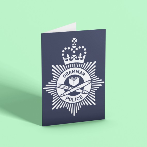 Grammar Police Greetings Card