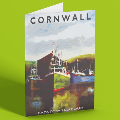 Cornwall: Padstow Harbour by Hadrian Richards Greetings Card