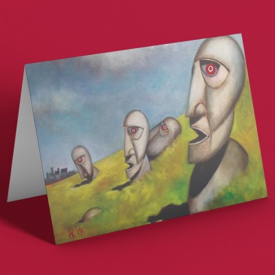Easter Island Division Bell by Hadrian Richards Greetings Card