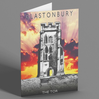 Glastonbury: The Tor by Hadrian Richards Greetings Card
