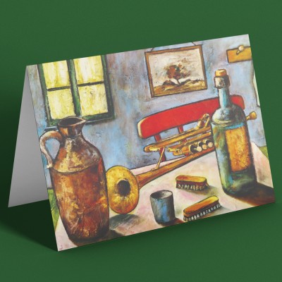Van Gogh's Trumpet by Hadrian Richards Greetings Card