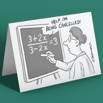 Maths: Cancelled Greetings Card