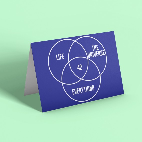 Life, The Universe, and Everything: 42 Greetings Card