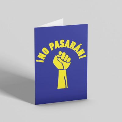 No Pasarán "Fist" Greetings Card