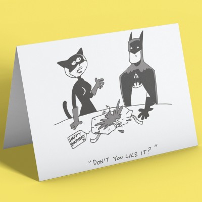 A Present From Catwoman Greetings Card
