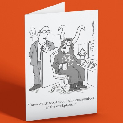 Religious Symbols In The Workplace Greetings Card