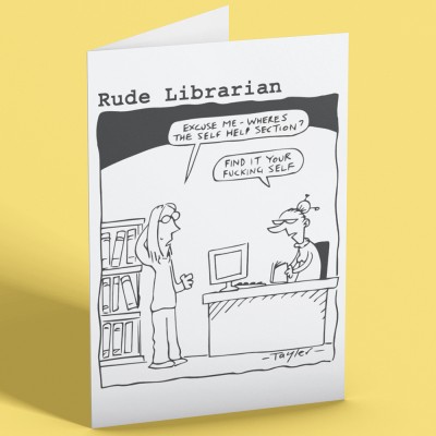 Rude Librarian: Self Help Greetings Card
