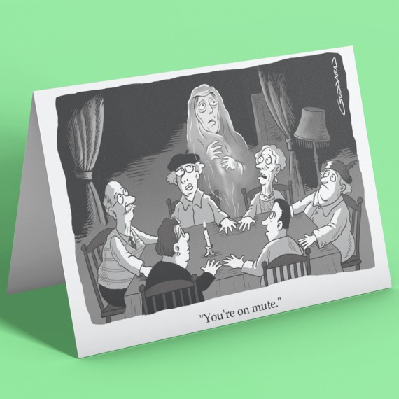 "You're On Mute" Seance Greetings Card
