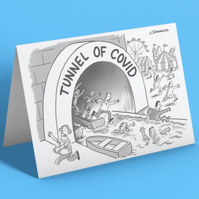 Tunnel Of Covid Greetings Card