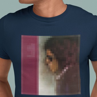 Blood and Trains: Pixelated Artwork T-Shirt