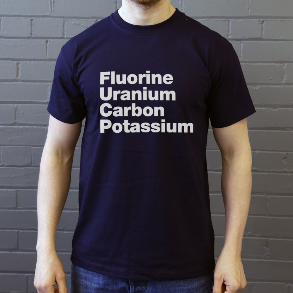 Flourine uranium karbon kalium aluminium