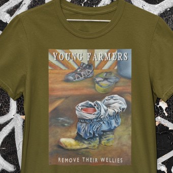 Young Farmers Remove Their Wellies by Hadrian Richards T-Shirt