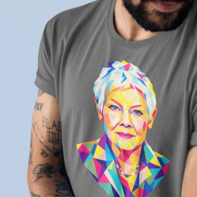 Dame Judi Dench Polygon Portrait