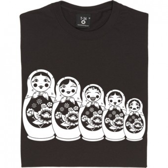 Matryoshka Dolls (Black and White) T-Shirt