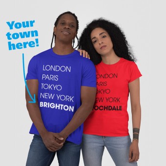 Personalised London, Paris, Tokyo, New York T-Shirt