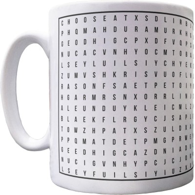 Personalised Word Search Ceramic Mug