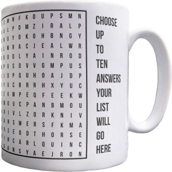 Personalised Word Search Ceramic Mug