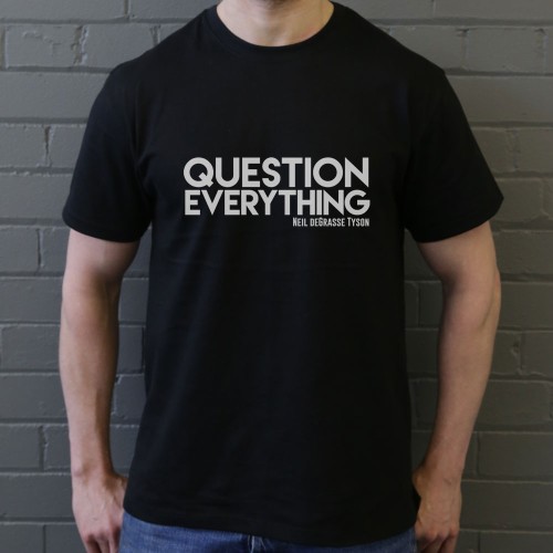 T-shirt Atheist Logo - Symbole Atome Science "Question Everything" - Tailles S à 3XL - Neuf