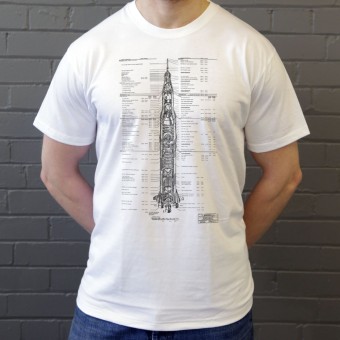 Saturn V Diagram T-Shirt