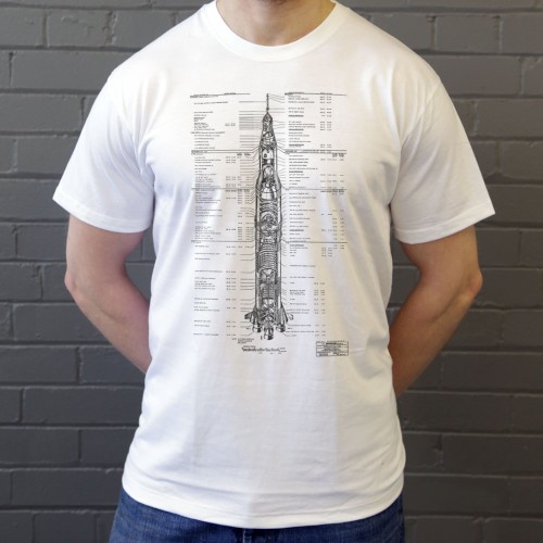Men's Atlas V Rocket T-Shirt - Space Themed Graphic Tee, 100% Cotton, Ash Grey, Medium, Digital Print Design - View #5