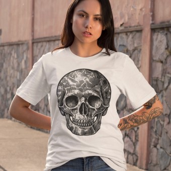 Skull Woodcut T-Shirt