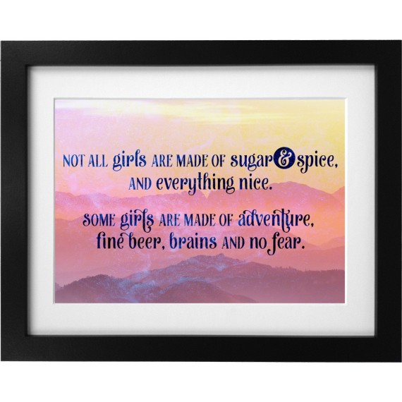 Adventure, Fine Beer, Brains and No Fear Art Print