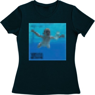 Swimming Baby: Pixelated Artwork
