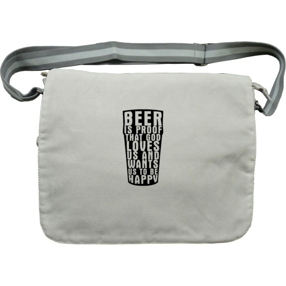 Benjamin Franklin "Beer" Quote Canvas Bag