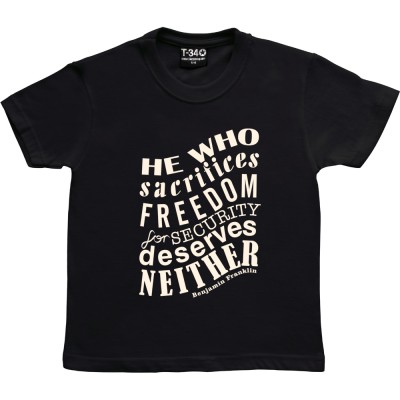 Benjamin Franklin "Freedom For Security" Quote