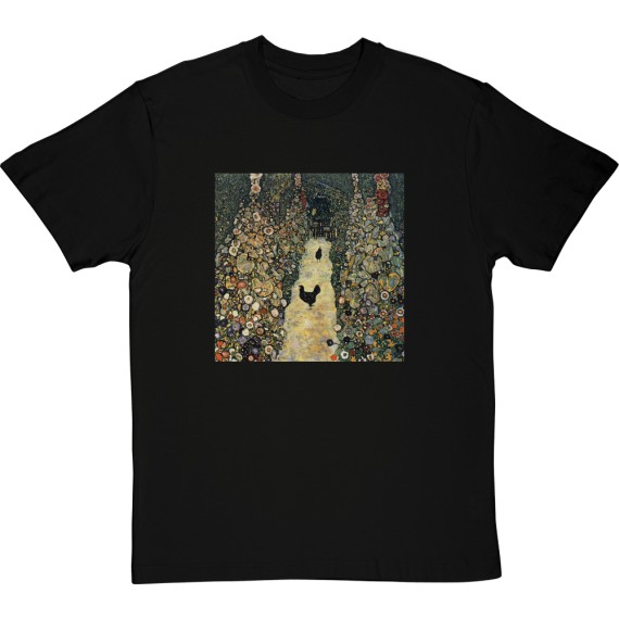 Gustav Klimt "Garden Path with Chickens" T-Shirt