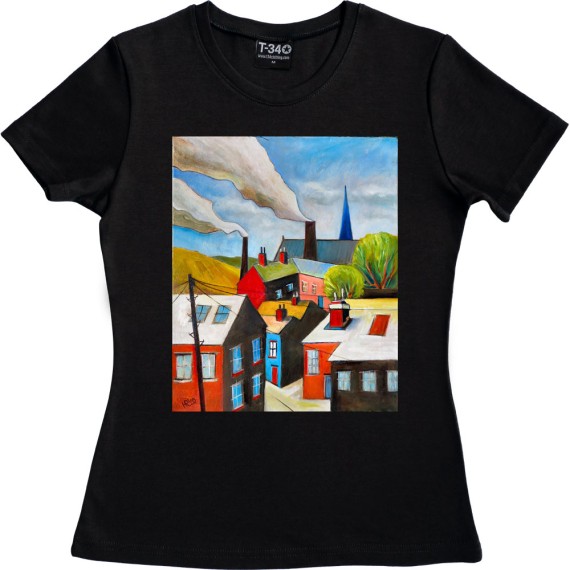The Red Door In A Northern Scene by Hadrian Richards T-Shirt
