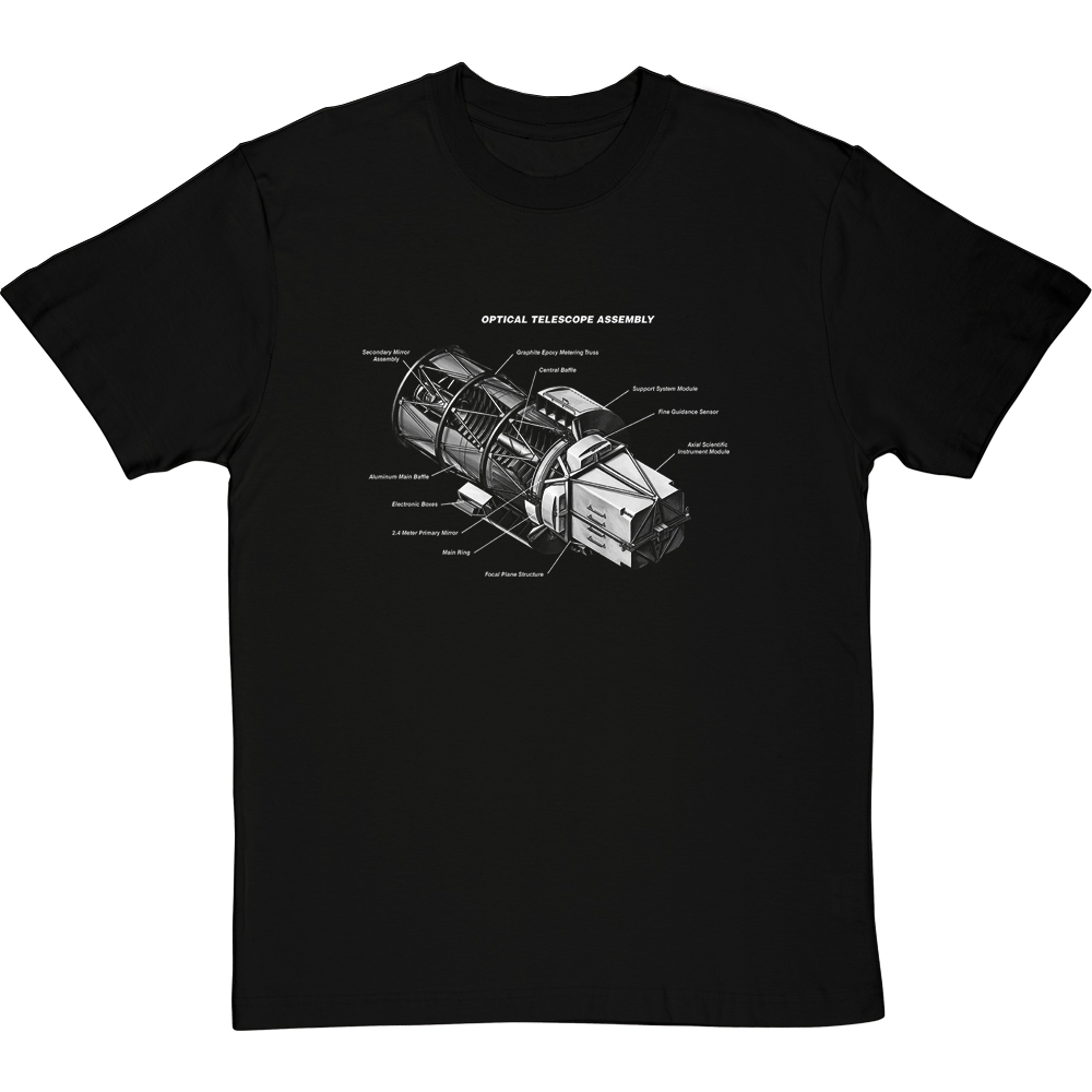 Hubble Telescope Diagram T-Shirt | RedMolotov