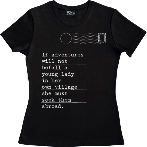 Jane Austen "Adventures" Quote T-Shirt