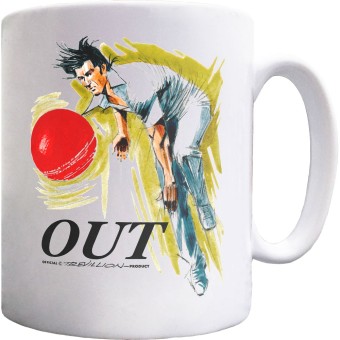 Out! Fast Bowler In Action Ceramic Mug