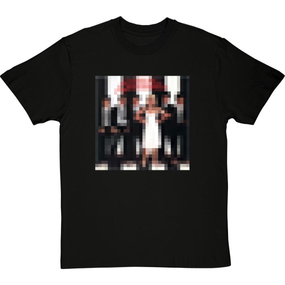 Parallel Black and White: Pixelated Artwork T-Shirt