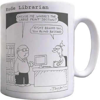 Rude Librarian: Large Print Mug